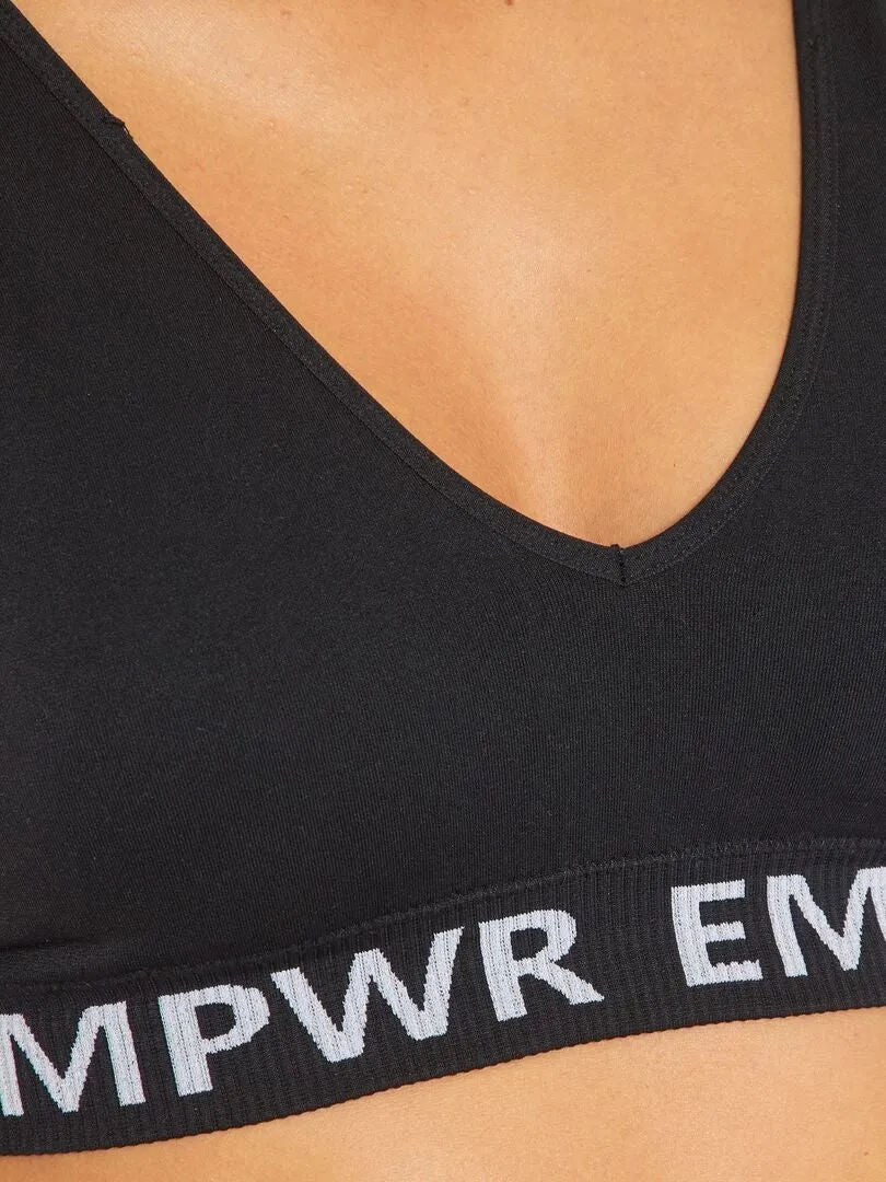 Brassière sport coques amovibles - noir