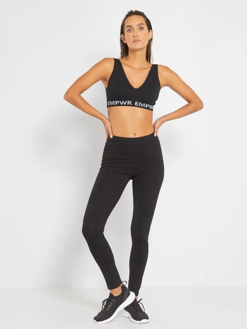 Brassière sport coques amovibles - noir
