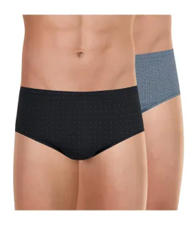 Lot de 2 slips taille haute homme Motif