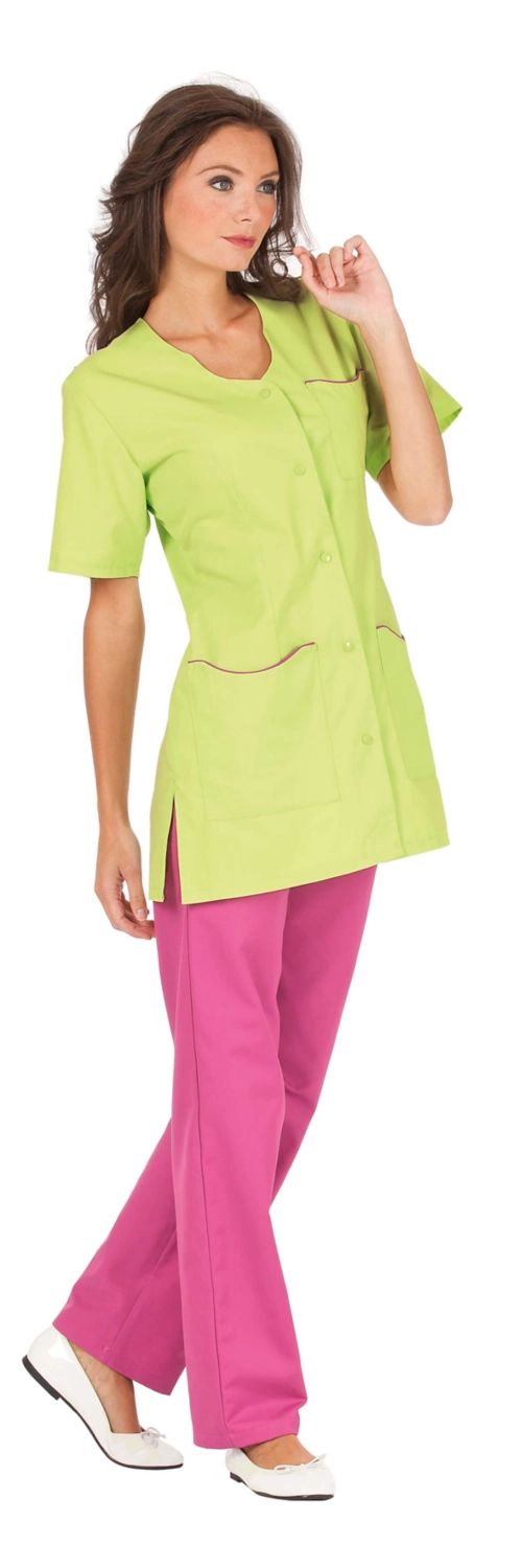 Tunique femme Laurie manches courtes - Anis / Rosa Molinel Hasson