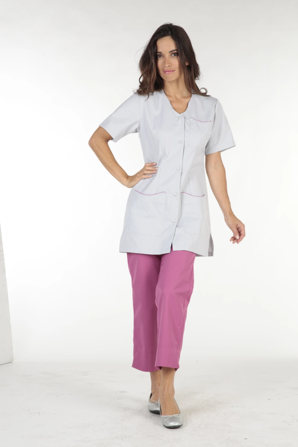 Tunique femme Laurie manches courtes - Girs perle Molinel Hasson